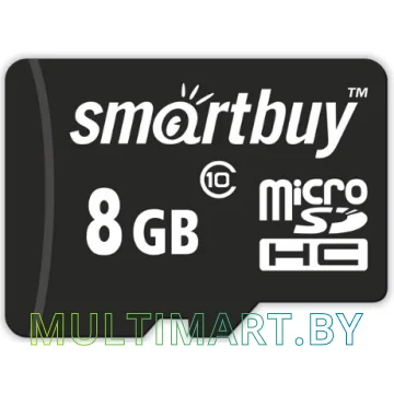 Карта памяти Smartbuy microSDHC (Class 10) 8 Гб + SD адаптер (SB8GBSDCL10-01)